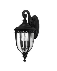 3 Light Large Wall Lantern - Black