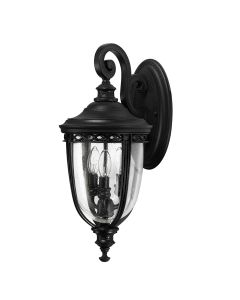 3 Light Medium Wall Lantern - Black