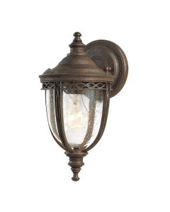 1 Light Small Wall Lantern - Silver Bronze Patina