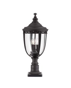 3 Light Large Pedestal - Black