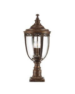 3 Light Large Pedestal - Silver Bronze Patina