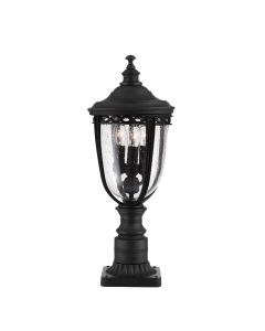3 Light Medium Pedestal - Black