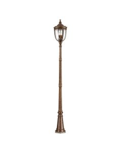 3 Light Large Lamp Post - Silver Bronze Patina
