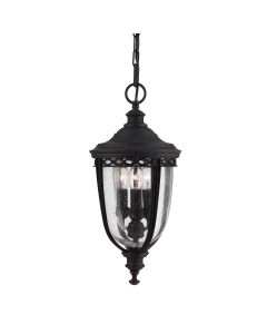 3 Light Medium Chain Lantern - Black