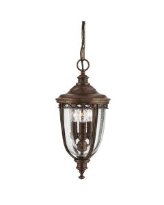 3 Light Medium Chain Lantern - Silver Bronze Patina