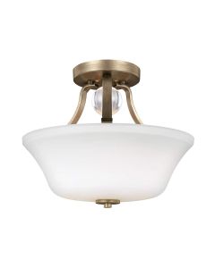 2 Light Semi-Flush - Champagne Silver