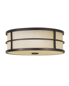 3 Light Flush - Black / Bronze Patina