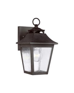 1 Light Small Wall Lantern - Grey Bronze