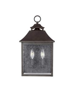 2 Light Half Lantern - Grey Bronze
