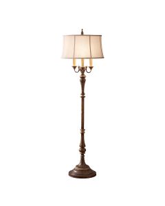 4 Light Floor Lamp - Crackled Bronze / Silver Patina