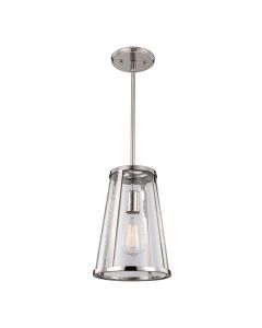 1 Light Small Pendant - Polished Nickel