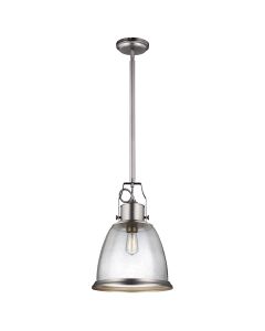 1 Light Large Pendant - Satin Nickel