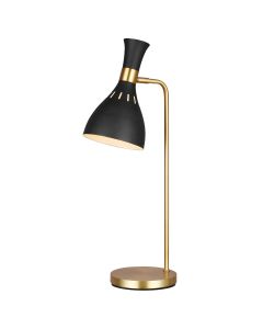 1 Light Table Lamp - Matte Black / Burnished Brass