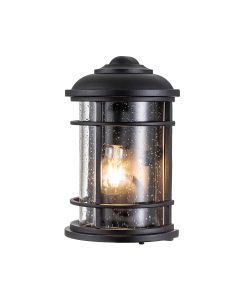 1 Light Half Lantern - Black