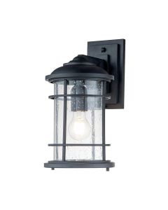 1 Light Medium Wall Lantern - Black