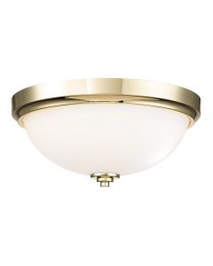 2 Light Flush - Polished Brass
