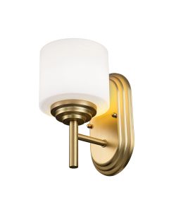 1 Light Wall Light - Brushed Brass
