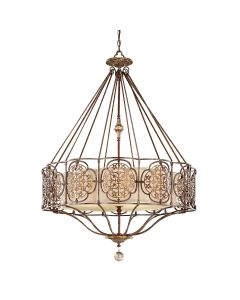 4 Light Chandelier - Bronze / Gold Patina