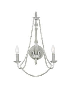 2 Light Wall Light - Washed Grey