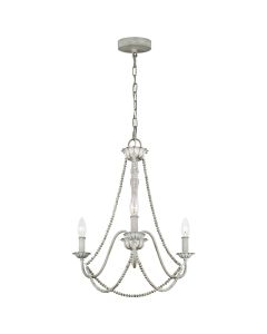 3 Light Chandelier - Washed Grey