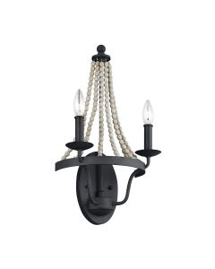 2 Light Wall Light - Putty Patina / Dark Weathered Zinc