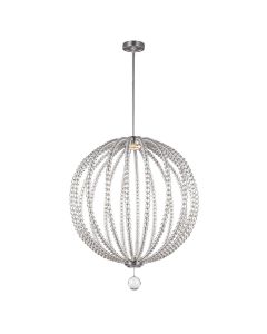 Large LED Pendant - Satin Nickel