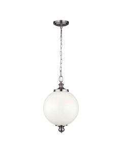 1 Light Large Pendant - Polished Nickel