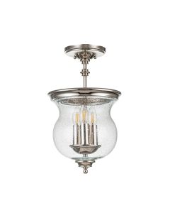 3 Light Semi-Flush - Polished Nickel