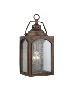 1 Light Medium Wall Lantern - Aged Copper