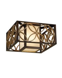 2 Light Flush - Brushed Bronze / Gold Patina