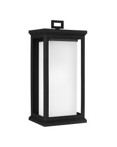 1 Light Large Wall Lantern - Black