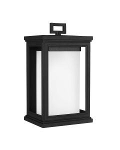 1 Light Medium Wall Lantern - Black