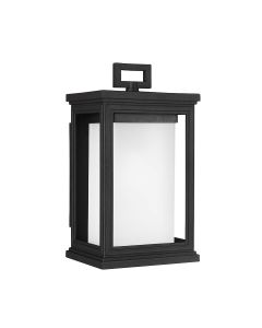 1 Light Small Wall Lantern - Black