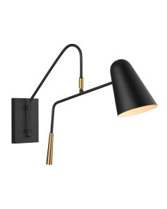 1 Light Wall Light - Matte Black
