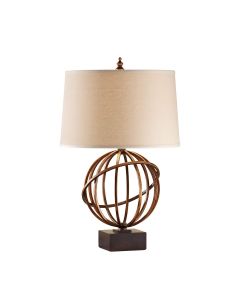 1 Light Table Lamp - Distressed Gold And Brown