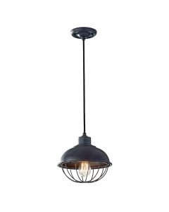 1 Light Pendant - Speckled Black