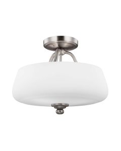 3 Light Semi-Flush - Satin Nickel