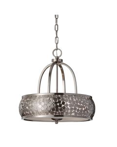 4 Light Chandelier - Brushed Steel
