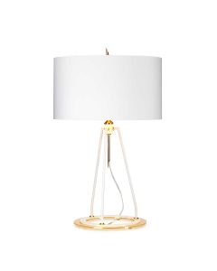 1 Light Table Lamp - White And Polished Gold