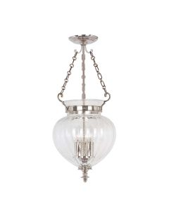 3 Light Medium Pendant - Polished Nickel