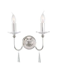 2 Light Wall Light - Polished Nickel