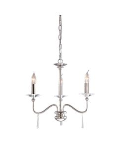 3 Light Chandelier - Polished Nickel