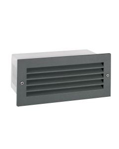 LED Recessed Louvre Wall Light - Graphite