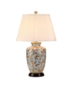 1 Light Table Lamp - Light Blue And Gold