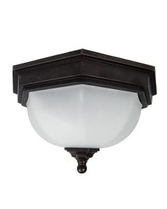 1 Light Flush Lantern - Burnished Bronze