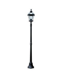 1 Light Lamp Post - Black
