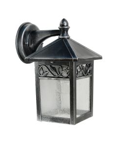 1 Light Wall Lantern - Black / Silver