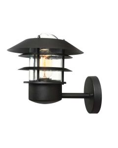 1 Light Wall Lantern - Black