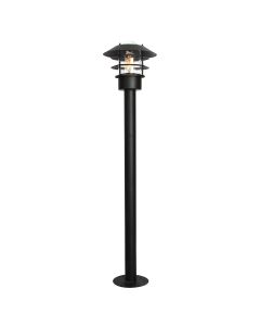 1 Light Bollard Lantern - Black