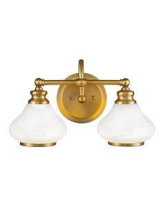 2 Light Wall Light - Brushed Brass